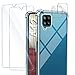 AROYI Funda Compatible con Samsung Galaxy A12, 2 Pack Cristal Templado y 2 Pack Lente de cámara, Carcasa Suave TPU Silicona Airbag Anti-Choque - Transparente