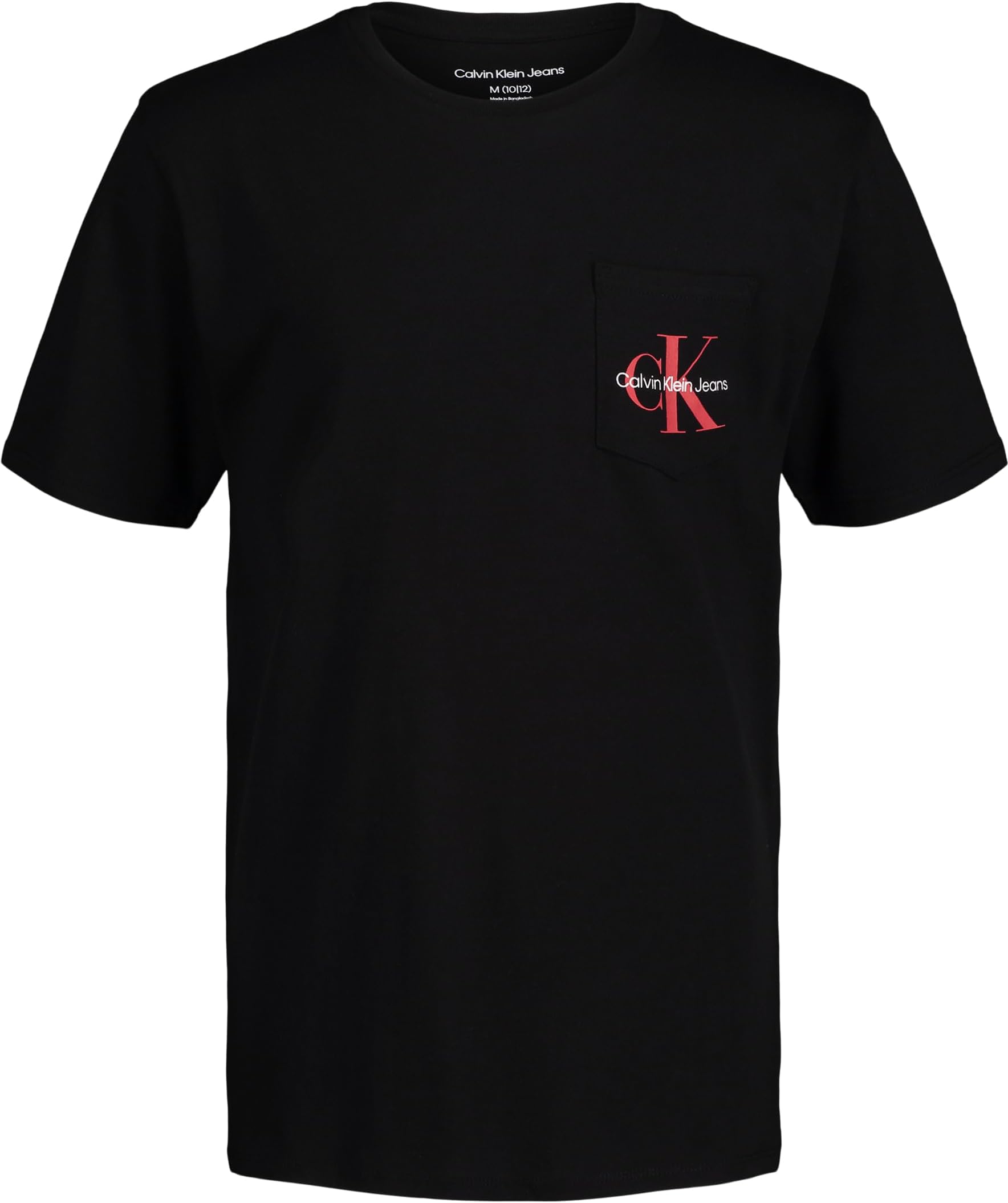 Boys Short Sleeve Pocket Logo Crew Neck T-Shirt, Soft, Comfortable, Relaxed Fit