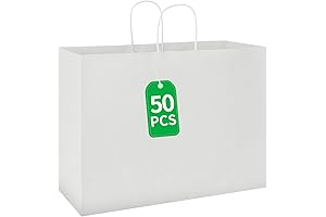 bagmad Large Kraft Paper Bags Bulk with Handles