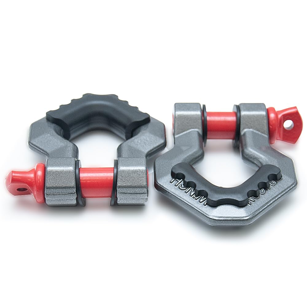 Dragon Winch Grillo per verricello 3T / 3000 kg - Set di 2 Grilli in Acciaio da 5/8" per Verricelli e Traino | Grilli a Omega Universali per Recupero | Robusti Grilli Acciaio Alta Qualità