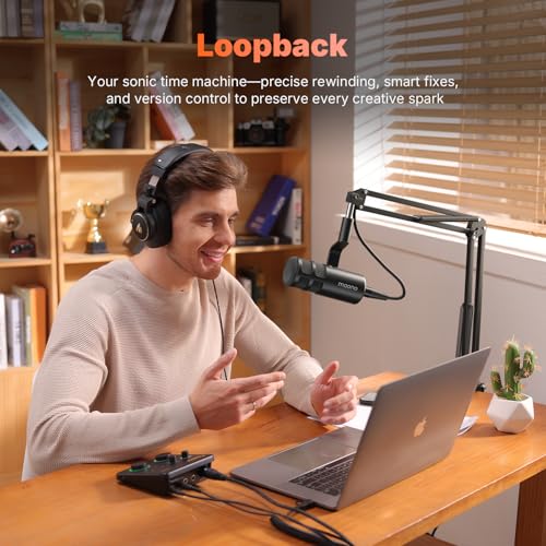 Image of MAONO USB Audio Interface for PC: Interface with XLR Input 24-bit /192kHz Routing Software LOOPBACK ASIO Driver for Recording Music, Home-Studio, Guitar, Podcast, Streaming, DAW(PS22 Lite+PD100S)