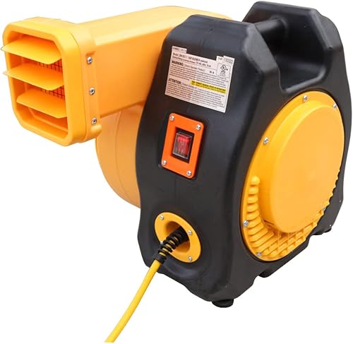 Zoom Blowers Ventilador inflable de 3 HP XLT para casa de rebote, bomba de bajo consumo para casas de rebote XL, toboganes de agua y carrera de