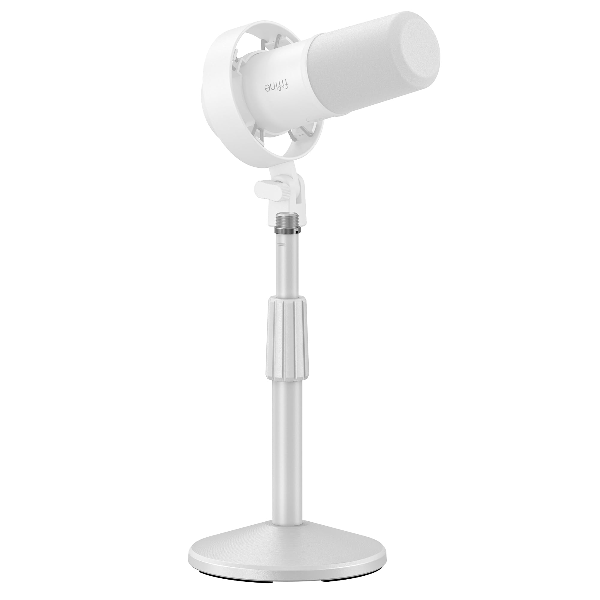 FIFINE BS2W Height-Adjustable Desktop Microphone Stand for Podcast | Tabletop Stand, Weighted Slope-base, 3/8'' to 5/8'' Screw Adapter, for Podcast Streaming Gaming