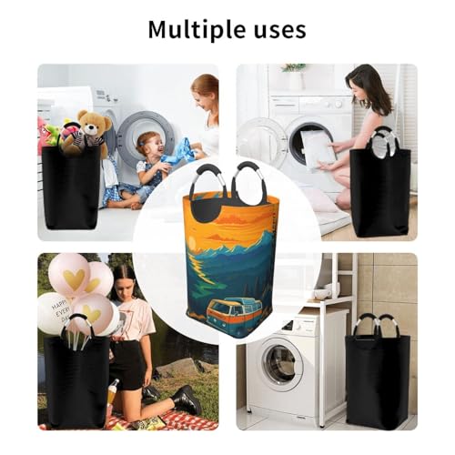 Panier à linge imperméable pliable en tissu Oxford camping