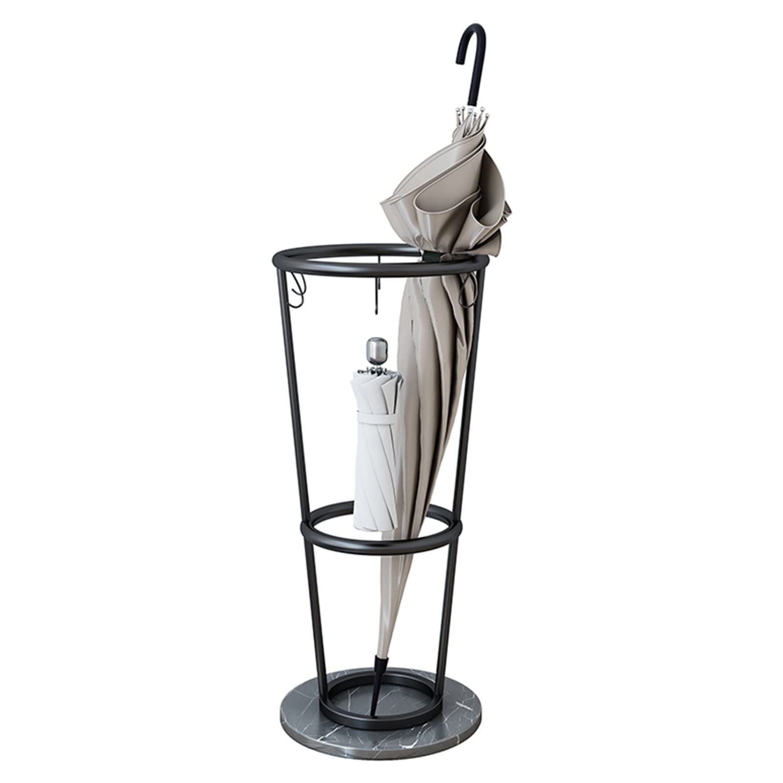 GYRAZXS Freestanding Marble Umbrella Stand with Removable Water Tray, Elegant Entryway Storage Solution for Home and Hotel