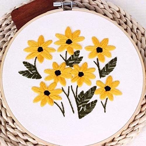 Gemsy Embroidery Materials Beginners Starter Kit | Colour Threads | Bamboo Hoops | Embroidery Beginner Supplies Tool Kit | DIY Art Kit - No.Cx0114-image-10