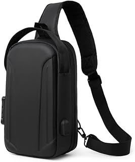 LEZOY Anti-Theft Crossbody Sling Backpack, Multi-pocket Casual Chest Bag, Handbag & Shoulder Bag With USB Charging Port & Password Lock, Waterproof Travel Bag for Men And Women.