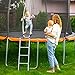 Relaxdays Escalera Cama Elástica para Colgar, Acero, Plateado, 76 x 38 cm