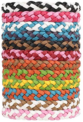 BESTZY 12PCS Repelente de mosquitos Pulsera Repelente Antimosquitos Naturales Pulseras Repelentes de Mosquitos para una protección prolongada contra mosquitos e insectos(colores aleatorios)