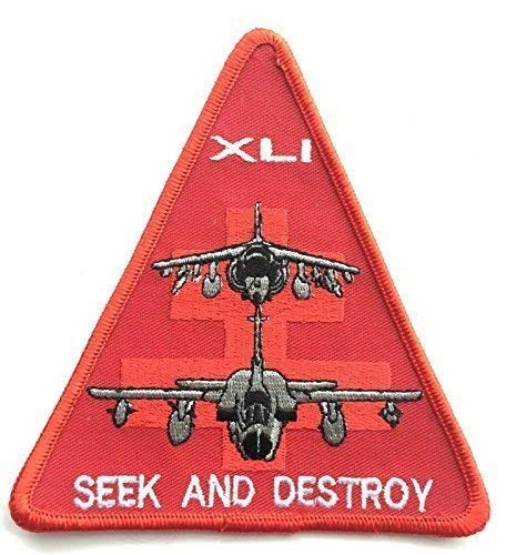 Emblems-Gifts 41 Squadron XLI Harrier & Tornado RAF Royal Air Force Crest Embroidered Patch