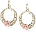 1928 Jewelry Gold-Tone Rose Drop Earrings