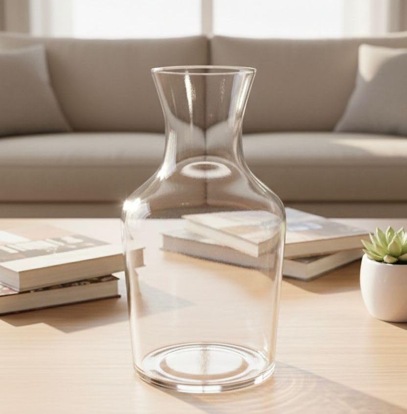 Image of Glass pots for Two Layer Lucky Bamboo or Money Plant - Transperant Clear Glass Bowl Round Shape Pot Planter (Money Plant Pot, 1)