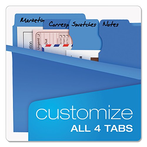 Pendaflex 10773 Divide It Up File Folder, Multi Section, 1/2 Cut Tab, Letter, Assorted, 12/Pack #TOP4