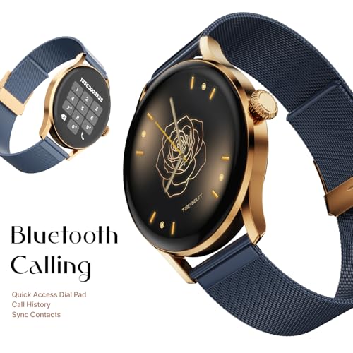 Image of Fire-Boltt Glitz Women Smart Watch with 1.19 inch AMOLED Display, Bluetooth Calling, Rotating Crown, Always On Display, 1000 Nits Brightness, IP68 Waterproof Deep Navy