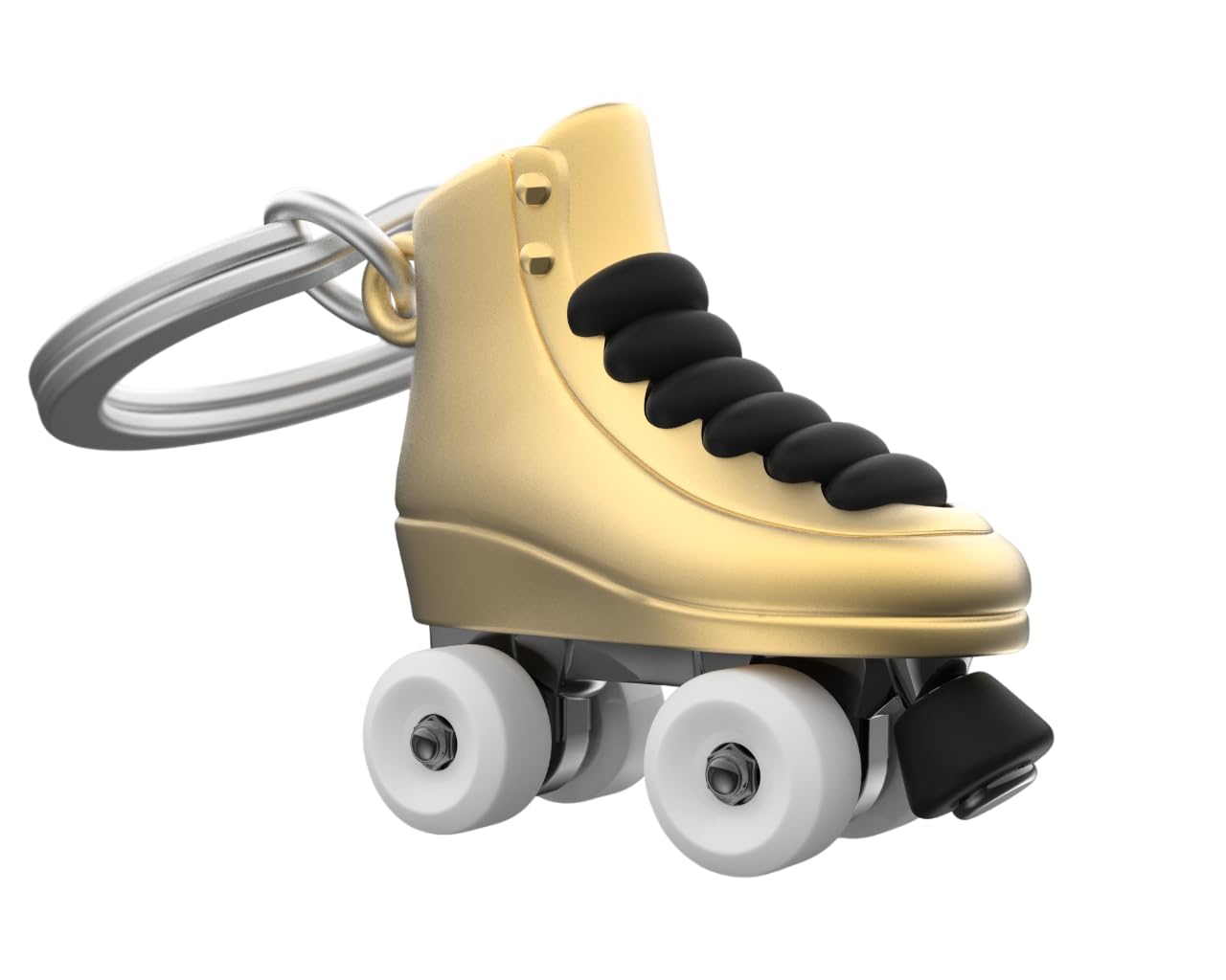 METALMORPHOSE Schlüsselanhänger Rollschuhe Gold – Retro-Design Für Schlüsselbund