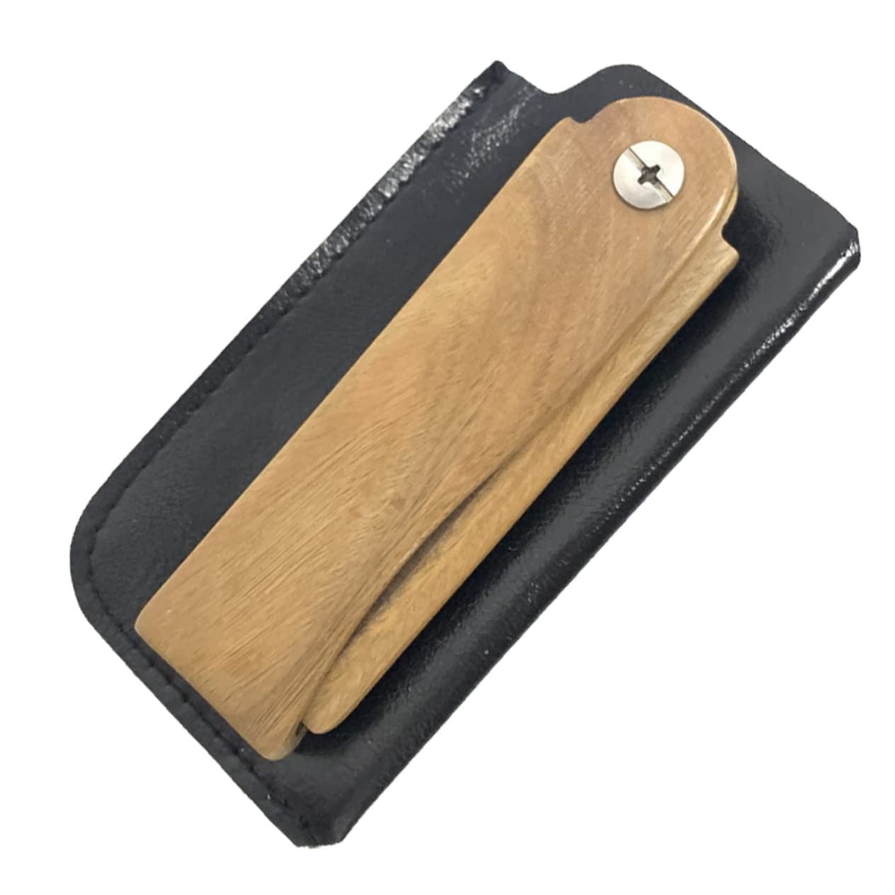 Didiseaon 5 Juegos De Peines De Madera Para Barba Con Estuche Plegables Para Bigote De Viaje Multifuncionales.
