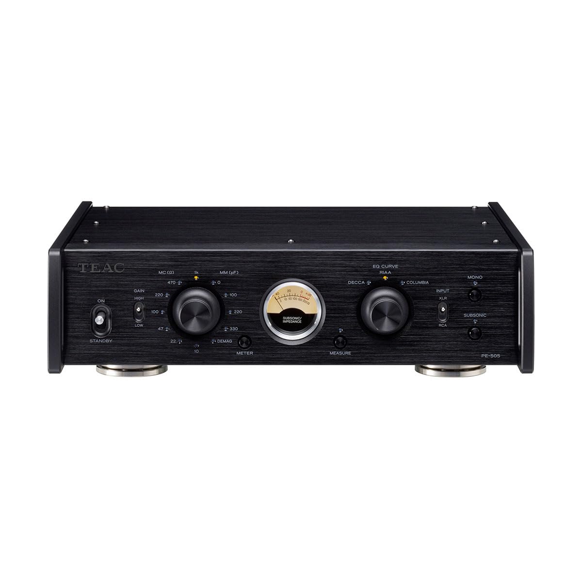 Preamplificador Fono (Pe-505 Black) con Doble Circuito de Entrada