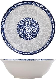 Ceramic Bowl,Ceramic Cereal Bowls, Soup Bowl/Salad Bowls, Japanese Bowls, Set of 2 Assorted Designs, Blue and White(6in)