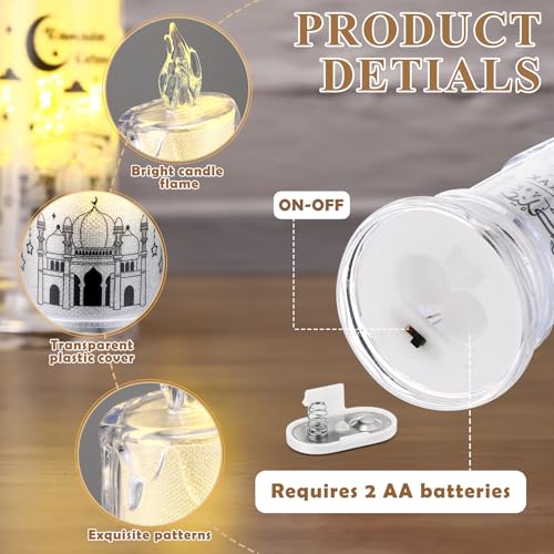 63% Off VIHOSE Ramadan LED Flameless Candles - Eid Decor