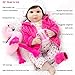 Aori Reborn Baby Doll Realistic Vinyl 22 Inch Lifelike Girl Dolls with Pink Flamingo Gift Set
