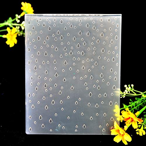 DDOUJOY Raindrop Background Plastic Embossing Folders for Card Making Scrapbooking and Other Paper Crafts 3010916