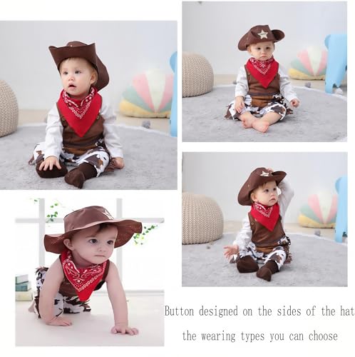 Disfraz Cowboy Western para Bebés 6-12 Meses miniatura 4