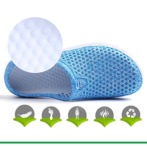 Cerythrina Women's Lightweight Mesh Breathable Quick Drying Sandals Slippers Beach Footwear Anti-Slip Garden Clog Shoes Grey 39 #TOP5