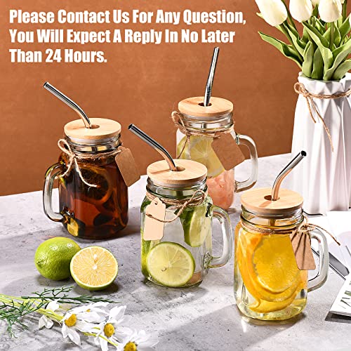 Tanglong Mason Jar With Lid And Straw，Mason Jar Cups,Mason Jar Drinking Glasses,16 Oz Mason Jars With Handle,Mason Jar Glasses Set Of 12 #TOP6