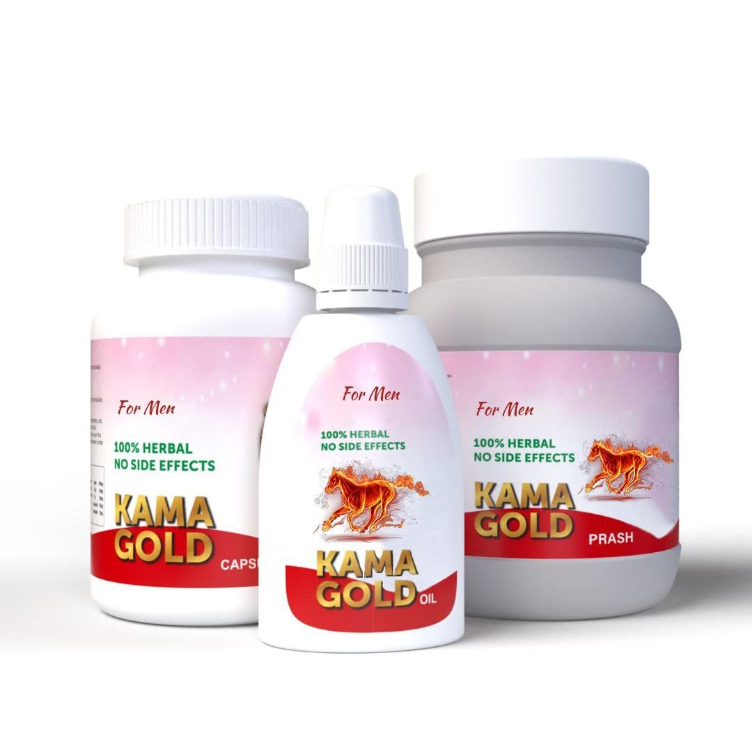 Sogo Teleshoping Kama Gold Capsules, Oil & Prash For Men