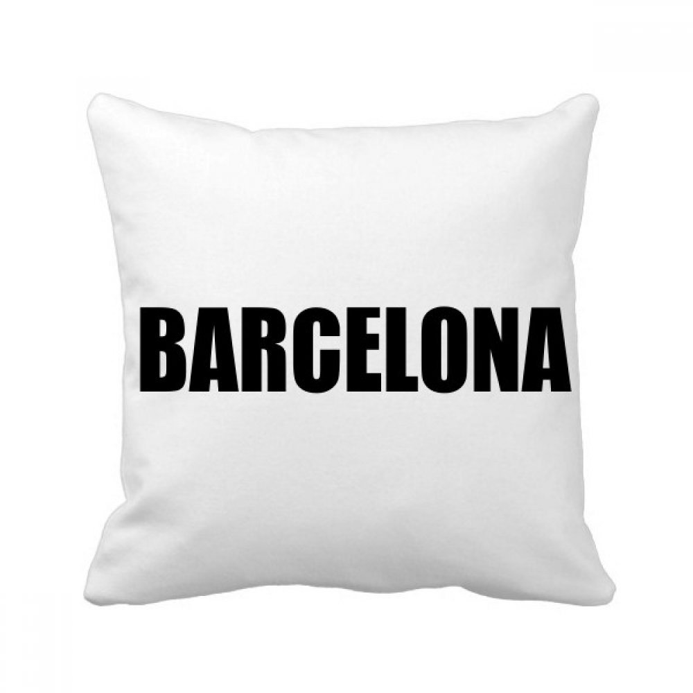 Coussin Barcelone Espagne de 40x40cm oreiller carré décoratif multicolore maison