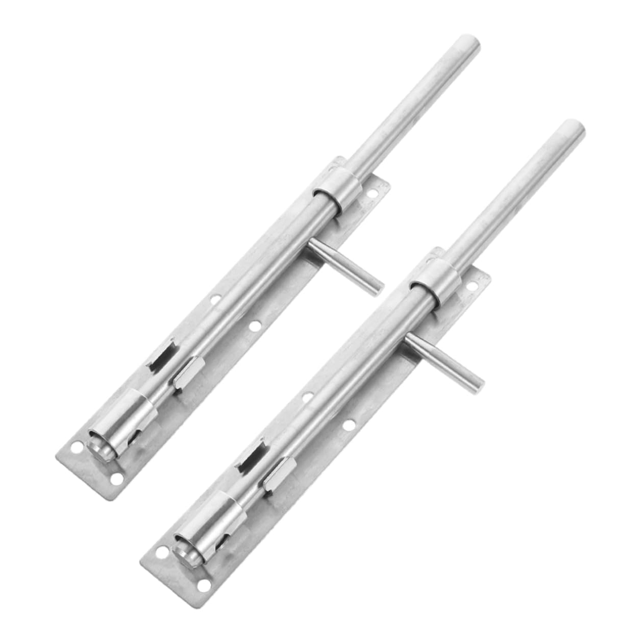 Loquet de Porte en Acier Inoxydable Épais 2pcs, Verrouillage Solide et Coulissant Facile, pour Portails et Salles de Bains, Longueur 216mm