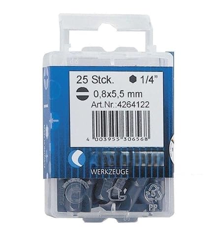 Punte Piatte Da 25 Mm, In Scatola Di Plastica, Ideali Per Lavori Di Precisione, Fai Da Te E Uso Con Utensili Manuali.