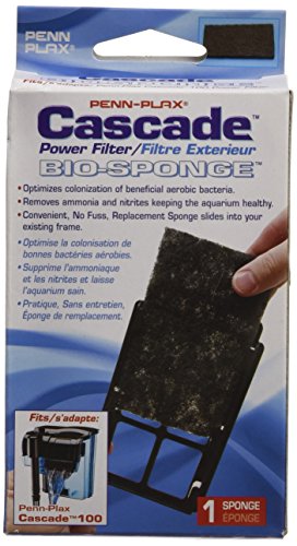 Image of Penn-Plax Cascade 100 GPH Hang On Filter Aquarium Bio Sponge Replacement; 1 Pack