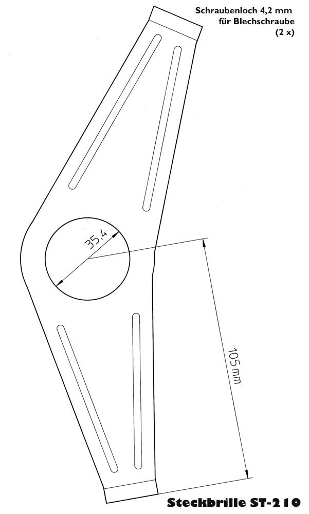 DEKAFORM Steckbrille Für Kettenschutz - Halterung Für 40mm Tretlager