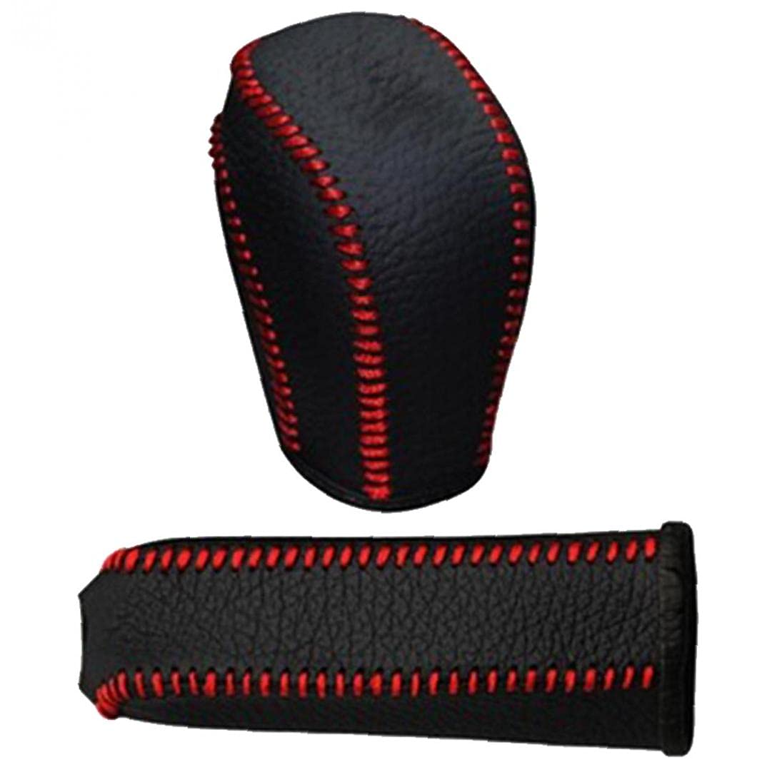 1set Cuir Cuir Bouton Couvercle Couvercle Handbrake Handbrake Hands antidérapant Parking Main Frein Poignées de Frein à Main pour Universal Auto