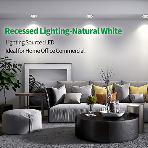 Lemonbest Dimmable 4X1W 110V Led Downlight Recessed Ceiling Lighting Fixture, Cool White, 50W Halogen Replacement #TOP2