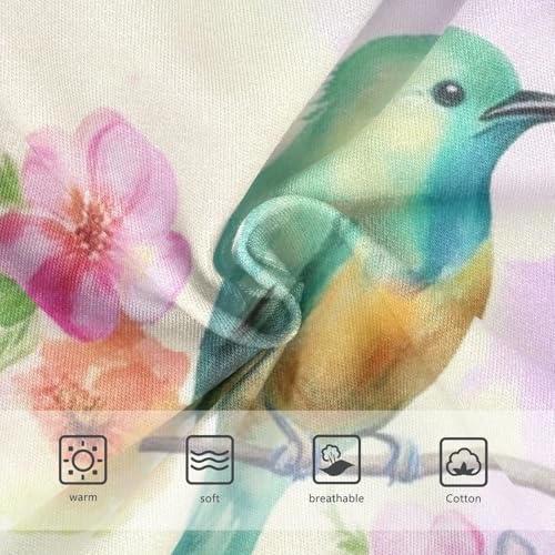 Cotton Toddler Girls Underwear Watercolor Birds Flowers Cute Panties Girl Artistic Briefs Kids Undies 2t3