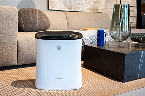 SHARP UA-PE30E-WB Purificateur d'air, 21 m², deux niveaux de filtre (préfiltre, HEPA), très silencieux (25 Db), plastique