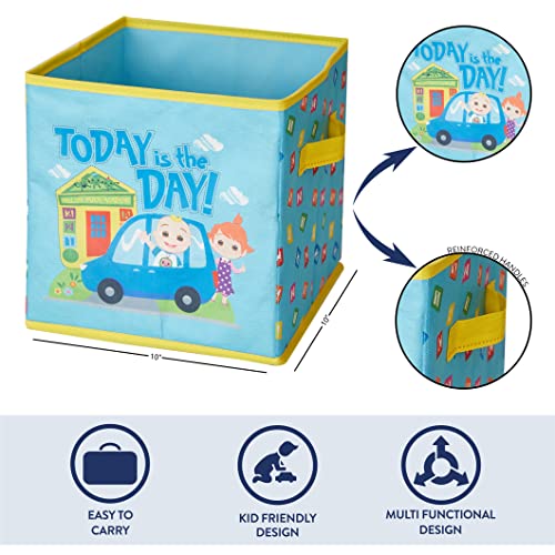 Image of Idea Nuova Cocomelon Set of Two Spacious Collapsible Storage Cubes, 10 inchx10 inch