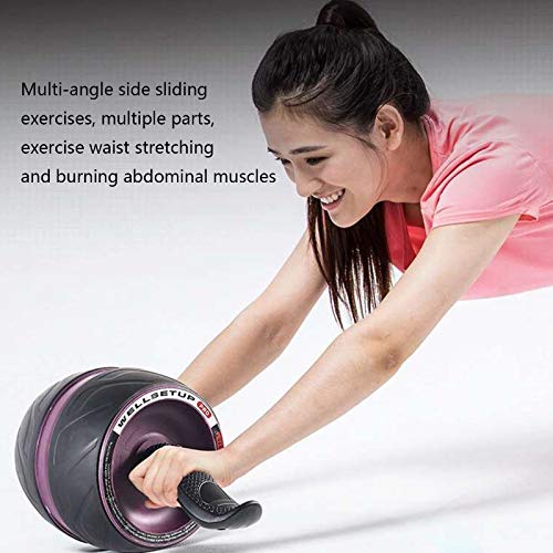 Rodinhas abdominais largas para treinamento muscular abdominal, equipamento de fitness de roda abdom