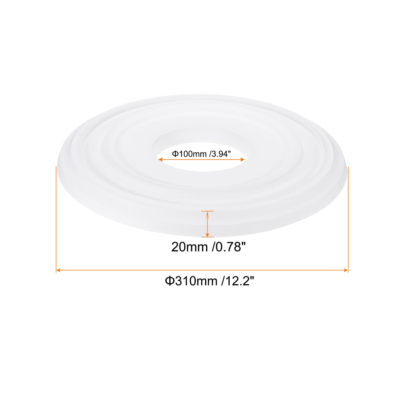 PATIKIL Deckenmedaillon, 12" OD x 4" ID PU Dekoratives Deckenleuchten-Medaillon Kronleuchter-Medaillon Geformte Deckenleuchten-Abdeckplatte für Deckenleuchtenventilatoren, Weiß