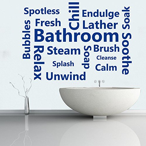 Buy KaaHego Bathroom Words Wall Sticker Bathroom Quote Wall Decal