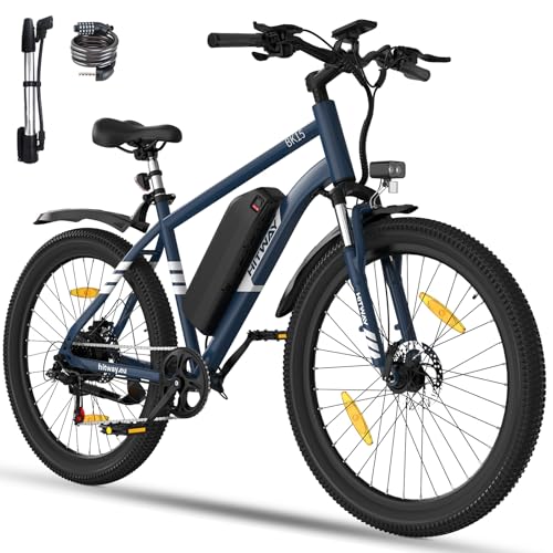 HITWAY 27,5'/26' Bicicleta Eléctrica para Adultos, Bicicleta de montaña eléctrica Batería extraíble de 36V13Ah/48V15Ah, transmisión - 7 velocidades, Rango de Crucero 60-100km