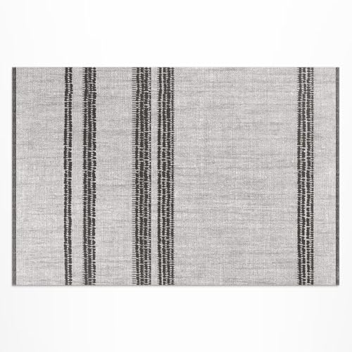 Tapis extérieur imperméable en PVC gris résistant pour sol de terrasse abîmé - 2