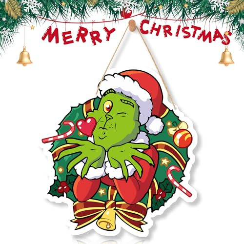 LOCOLY Christmas Decorations Hanging Signs Door Sign for Holiday Decor Ornaments for Christmas Tree
