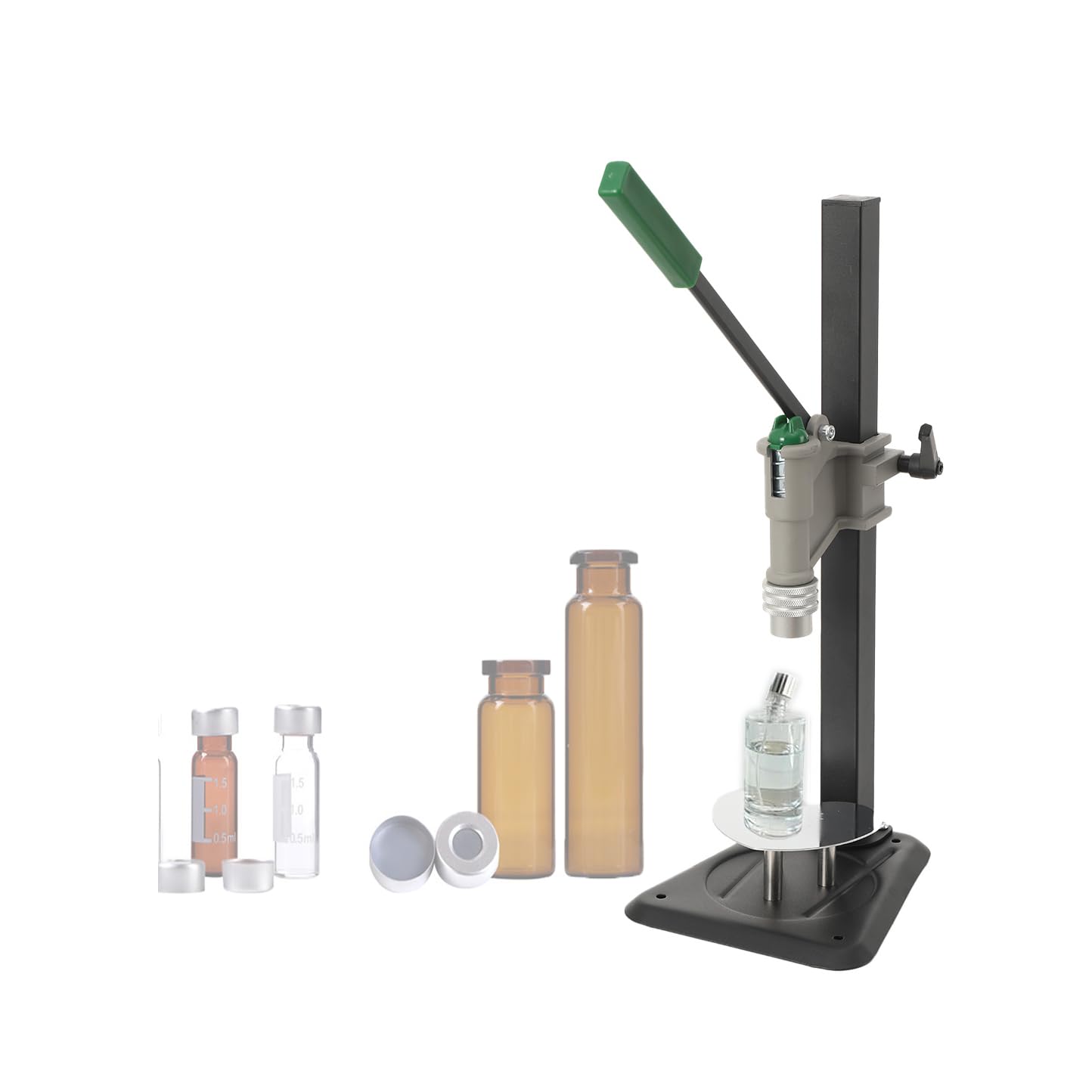 Machine à Sertir Manuelle, Outil de scellage de Parfum, Machine à sertir Les Bouteilles de Bureau Portable à Action Facile Capsuleuse, Huiles Essentielles et Médicaments.