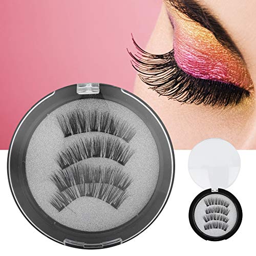 Reutilizável moda cílios postiços magnéticos livres de cola, luz olho cheio volume visual natural su