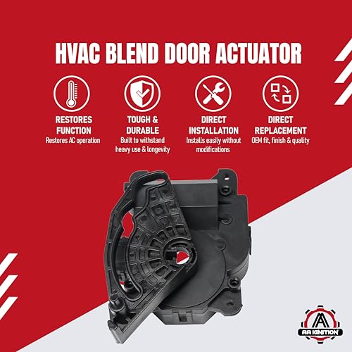 Image of HVAC Air Blend Door Actuator Mode Replacement by AA Ignition - Compatible with Acura & Honda Vehicles - MDX, 2005-2010 Odyssey, 2009-2015 Pilot, Ridgeline - 604-868, 79140SHJA01 - Air Vent Control