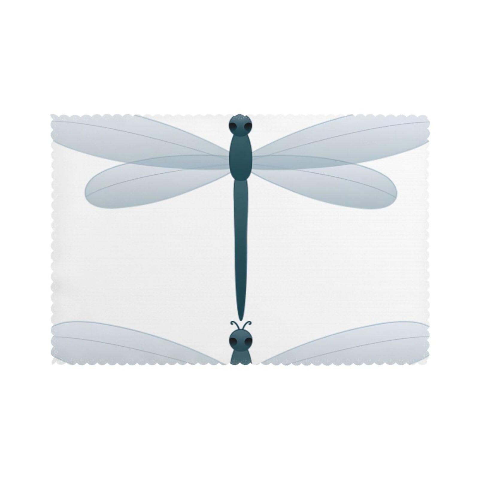 YYHWHJDE Dragonfly Prints Placemats Set of 6 12x18in - Heavy-Duty Polyester Table Layers Built for Lasting Performance