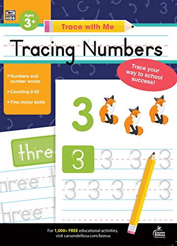 Carson Dellosa | Trace with Me: Tracing Numbers Handwriting Activity Workbook | Toddler–Kindergarten, 32pgs Carson Dellosa | Trace with Me: Tracing Numbers Handwriting Activity Workbook | Toddler–Kindergarten, 32pgs